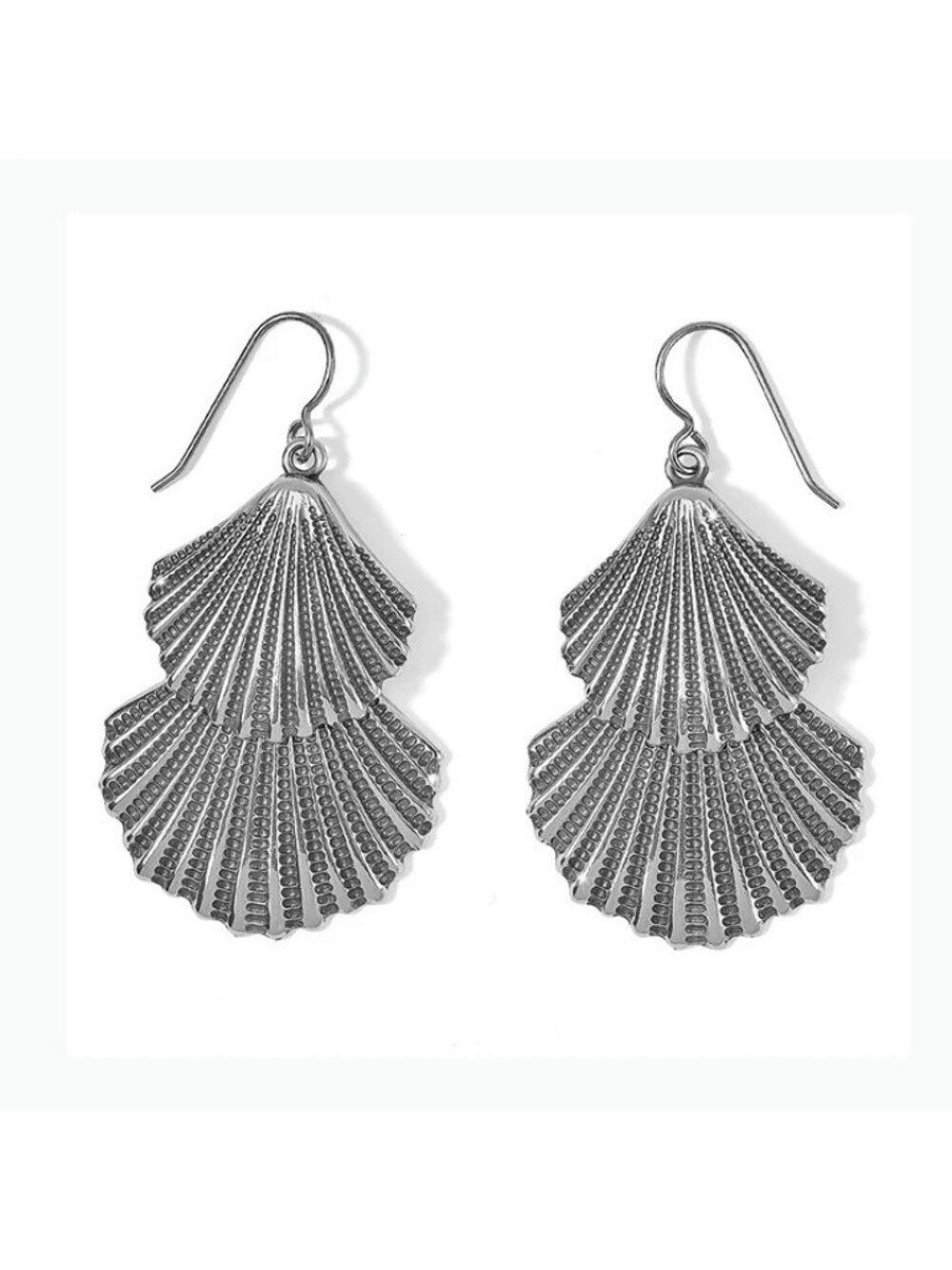 Brighton Silver Shells Two Tier French Wire Earrings  $88  JA8703